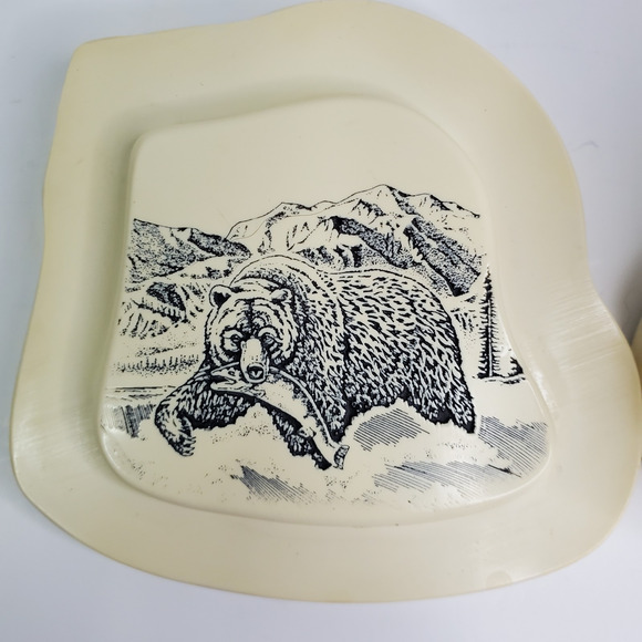 Rustic Black Bear Trinket Jewelry Box Cabin Rustic Lodge Decor Soapstone - Picture 5 of 10